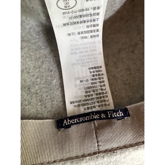 Abercrombie & Fitch Womens Wool Fedora Hat Gray With Pink Band - Picture 5 of 6